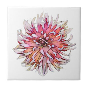 CARREAU FLEUR DE DAHLIA
