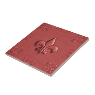 Carreau Fleur de iles en relief tonalités métalliques bros