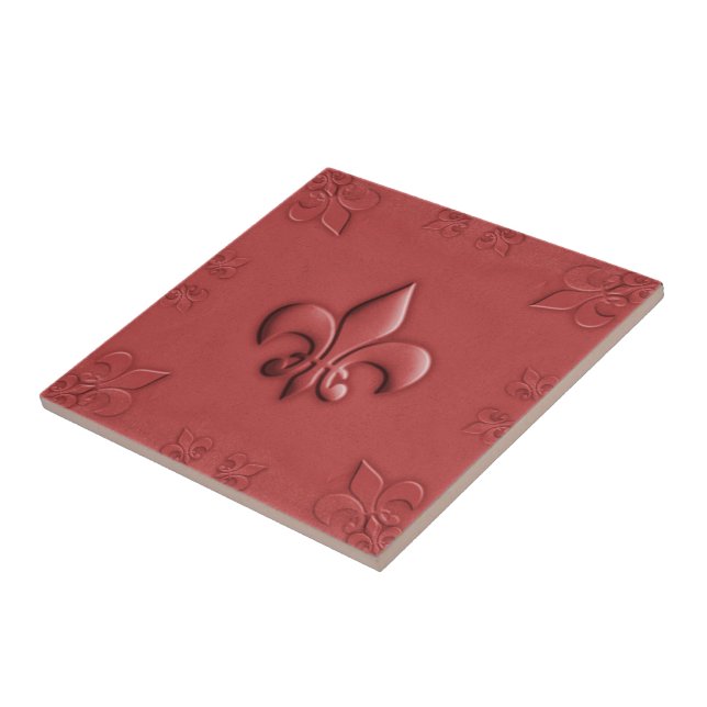Carreau Fleur de iles en relief tonalités métalliques bros (Côté)
