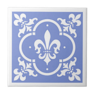 Carreau Fleur De Lis Bleu