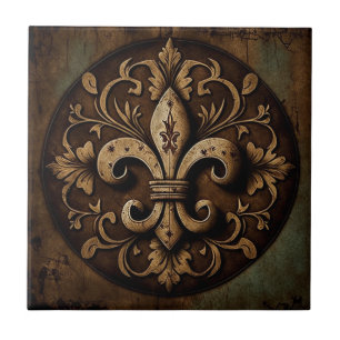 Carreau Fleur De Lis Décorée