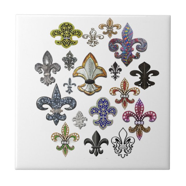Carreau Fleur De Lis Flou Nouvelle Orléans Bijou Épersion (Devant)