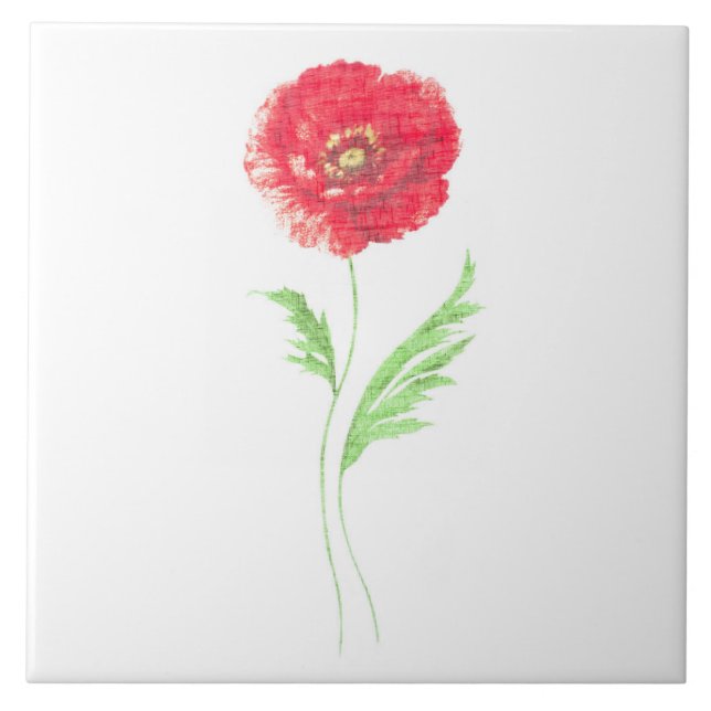 Carreau Fleur de pavot sauvage (Devant)