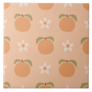 Carreau Fleur de Pêche Rétro Mignonne du Sud