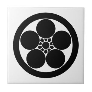 Carreau Fleur de prune de style Umebachi en cercle