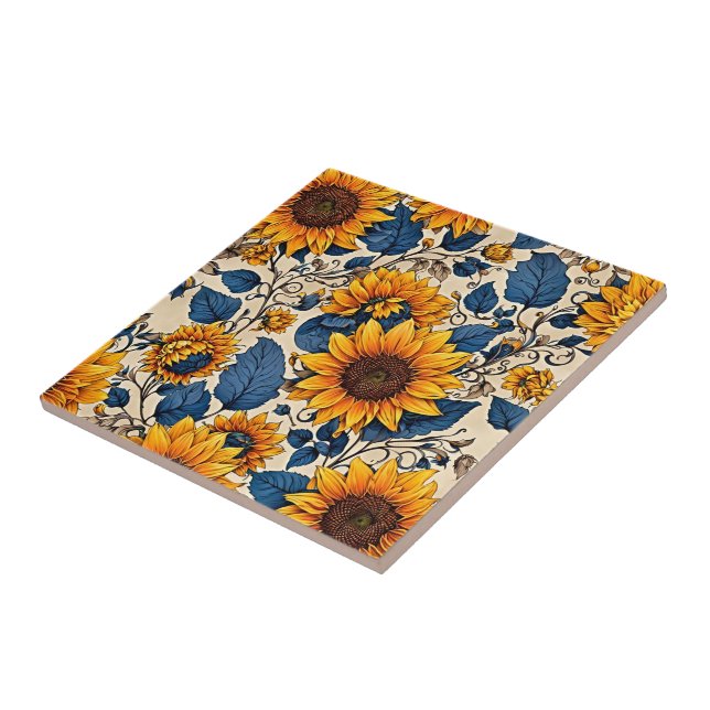 Carreau Fleur de soleil rayonnante : Infuse ton espace (Côté)