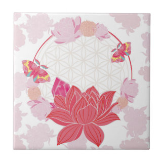 Carreau Fleur de vie avec Lotus