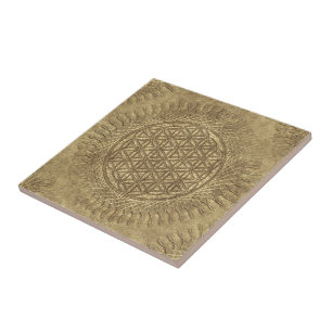 Carreau Fleur de vie - soleil - motif continu 4