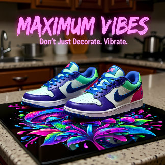 Carreau Fleur d'Imaginaire de champignons lumineuses