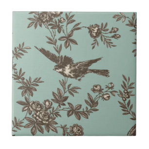 Carreau Fleur d'oiseau toile