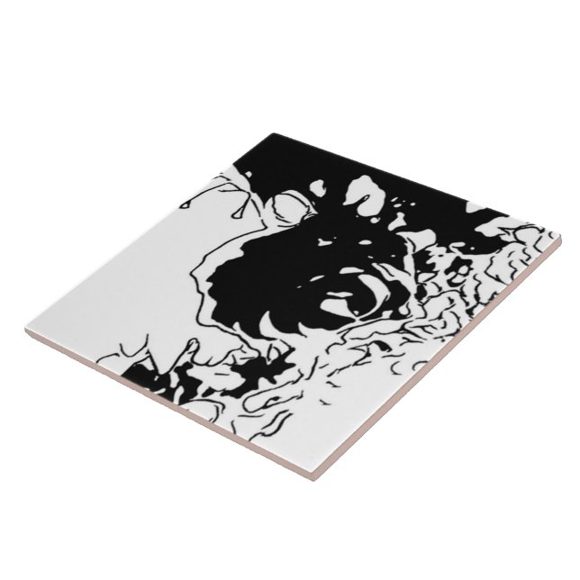 Carreau Fleur Doodle (Côté)