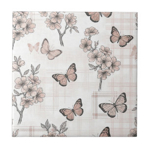 Carreau Fleur Élégante de Papillon (4)