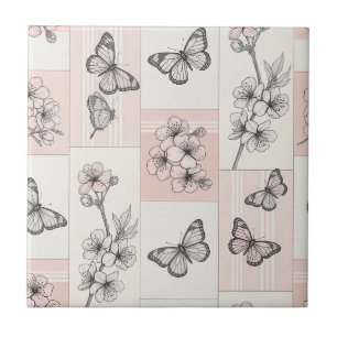 Carreau Fleur Élégante de Papillon (5)