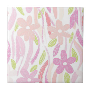 Carreau Fleur pastel rétro (10)