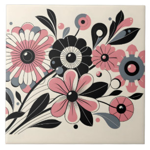 Carreau Fleur pop couleur rose mignonne