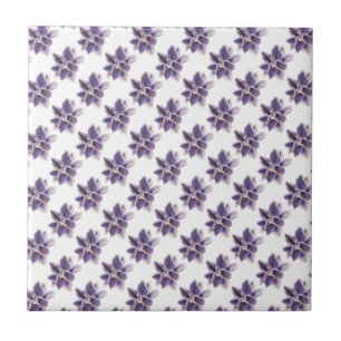 Carreau Fleur pourpre (4,25 x 4,25) petite fleur fleurie