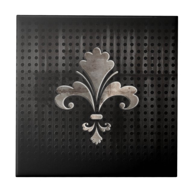 Carreau Fleur rocailleux de lis (Devant)