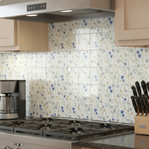 Carreau Fleur sauvage couleur bleu violet