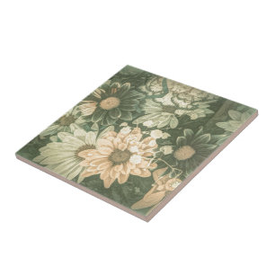 Carreau fleur sauvage lunatique de Bohème de marguerite