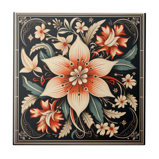 Carreau Fleur stylistique (Devant)