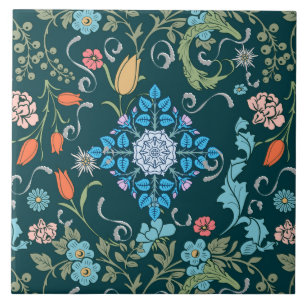 Carreau Fleurs, art nouveau, style William Morris