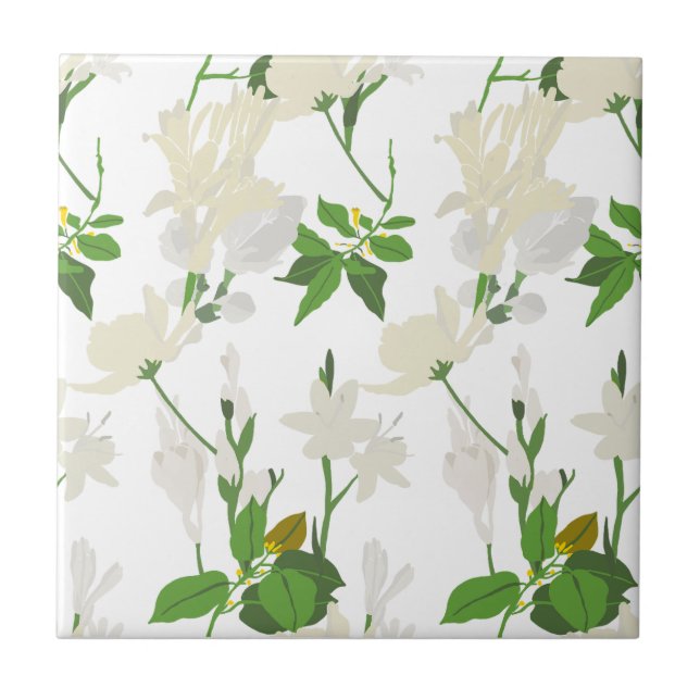 Carreau Fleurs blanches 1 (Devant)