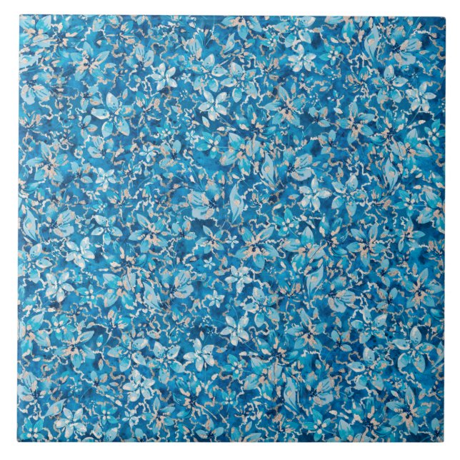 Carreau Fleurs bleues (Devant)