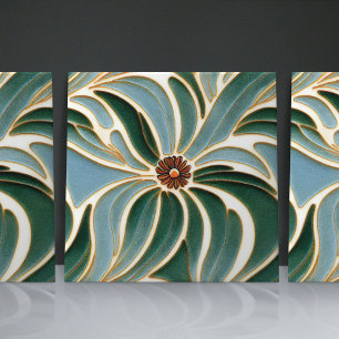 Carreau Fleurs bleues bleues blanches et intemporelles
