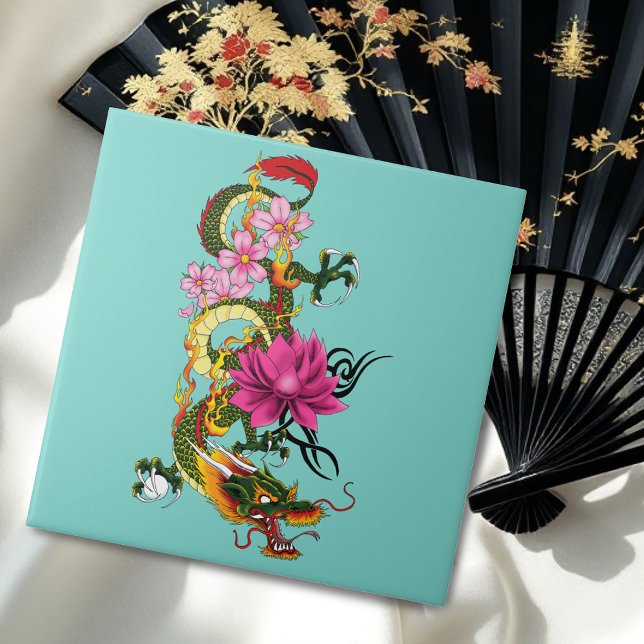 Carreau Fleurs chinoises de cerisiers de Lotus (Créateur téléchargé)