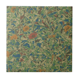 Carreau Fleurs contre le motif de camouflage de feuille