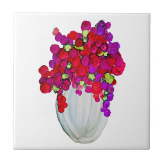 Carreau Fleurs dans un vase