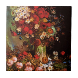 Carreau Fleurs de la vie morte dans un vase par Vincent va