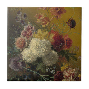 Carreau Fleurs de maître hollandais antique Georgius van O