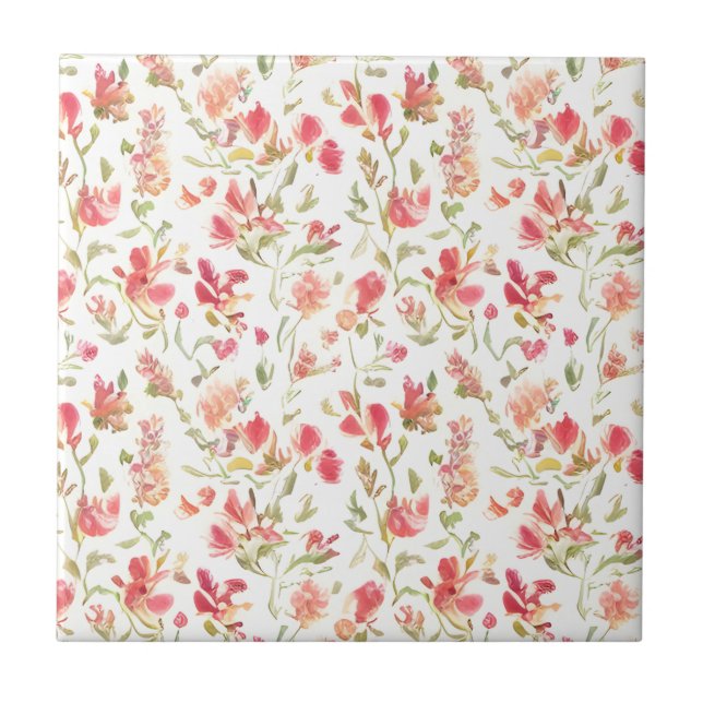 Carreau Fleurs de Snapdragon à motifs floraux (Devant)