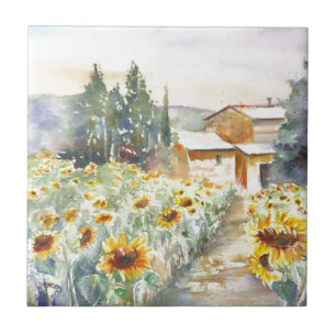 Carreau Fleurs De Soleil En Provence