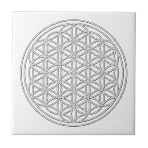 Carreau FLEURS DE VIE - blanc