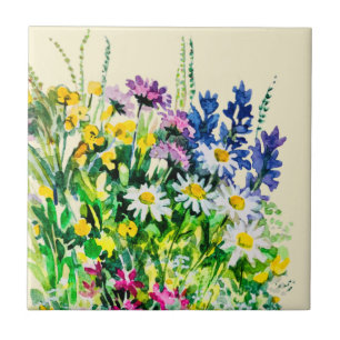 Carreau Fleurs d'été sauvages