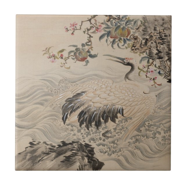 Carreau Fleurs et oiseaux - Japonais (période d'Edo) (Devant)