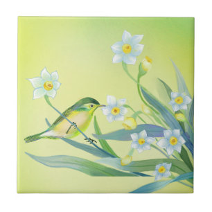 Carreau Fleurs et oiseaux Peintures d'inspiration jardin