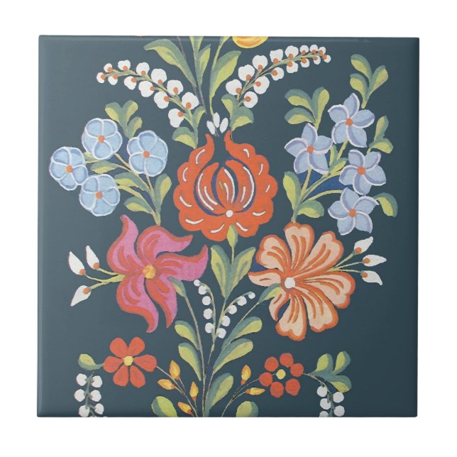 Carreau fleurs hongroises (Devant)