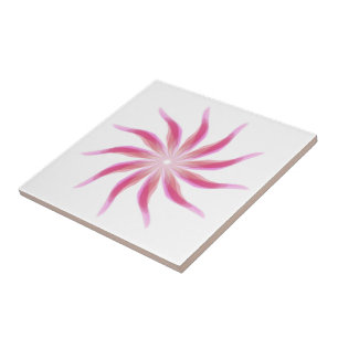 Carreau Fleurs libres et jolies en feuilles roses Art     