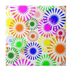 Carreau Fleurs multicolores