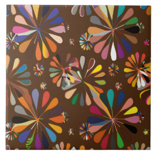 Carreau Fleurs multicolores mignonnes
