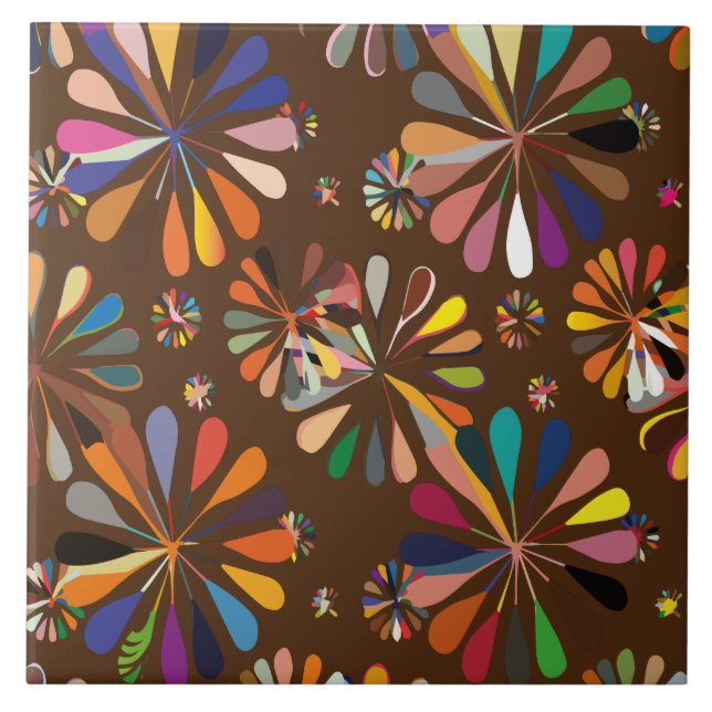 Carreau Fleurs multicolores mignonnes (Devant)