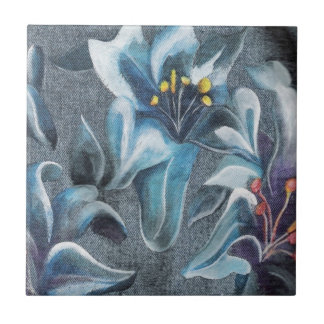Carreau fleurs peintes