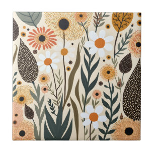 Carreau Fleurs Plantes Bohème Botanique Design 389
