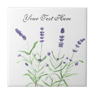 Carreau Fleurs plantes de lavande herbe botanique violet c