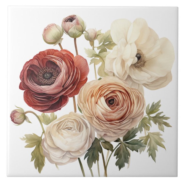 Carreau Fleurs Ranunculus à la crème bourguignonne (Devant)