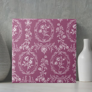 Carreau Fleurs Rococo Vintage Motif Floral