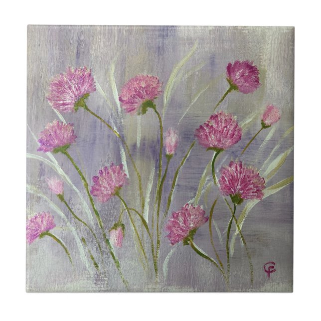 Carreau Fleurs roses sauvages   (Devant)